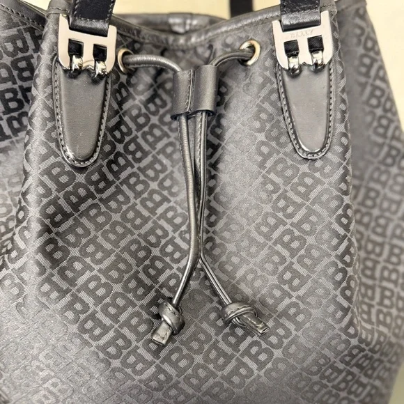 Rare Vintage BALLY Black Leather Drawstring Bucket Bag - Pristine Condition - Picture 6 of 15